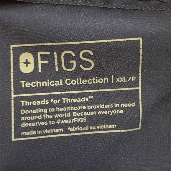 Figs Women’s Drawstring Navy Scrub Pant Size XXL - Picture 5 of 10